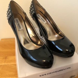 Steve Madden patent leather studded heels